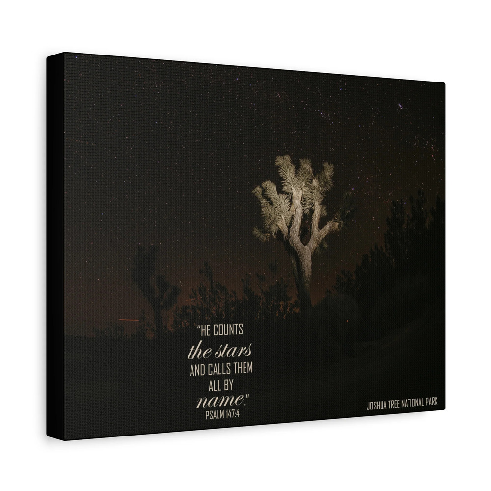 Scripture Walls Counts The Stars Psalm 147:4 Bible Verse Canvas Christian Wall